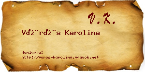 Vörös Karolina névjegykártya