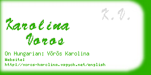 karolina voros business card