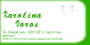 karolina voros business card